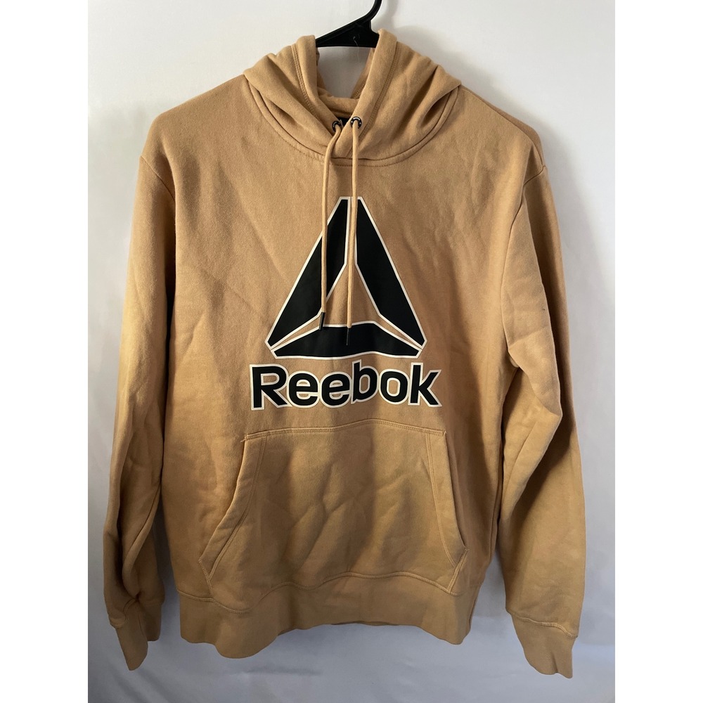 Reebok Mens Tan Delta Logo Hoodie Sweatshirt REM233FH04 Small